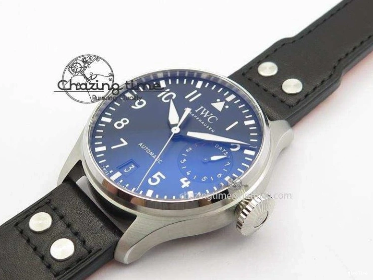 MIROTIME 0306 GoodFit Big Pilot Real PR IW500912 ZF Best Edition Black Dial On Black Leather Strap A 7287